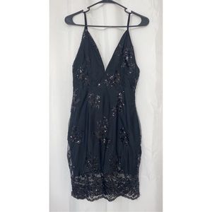 Black sequin dress